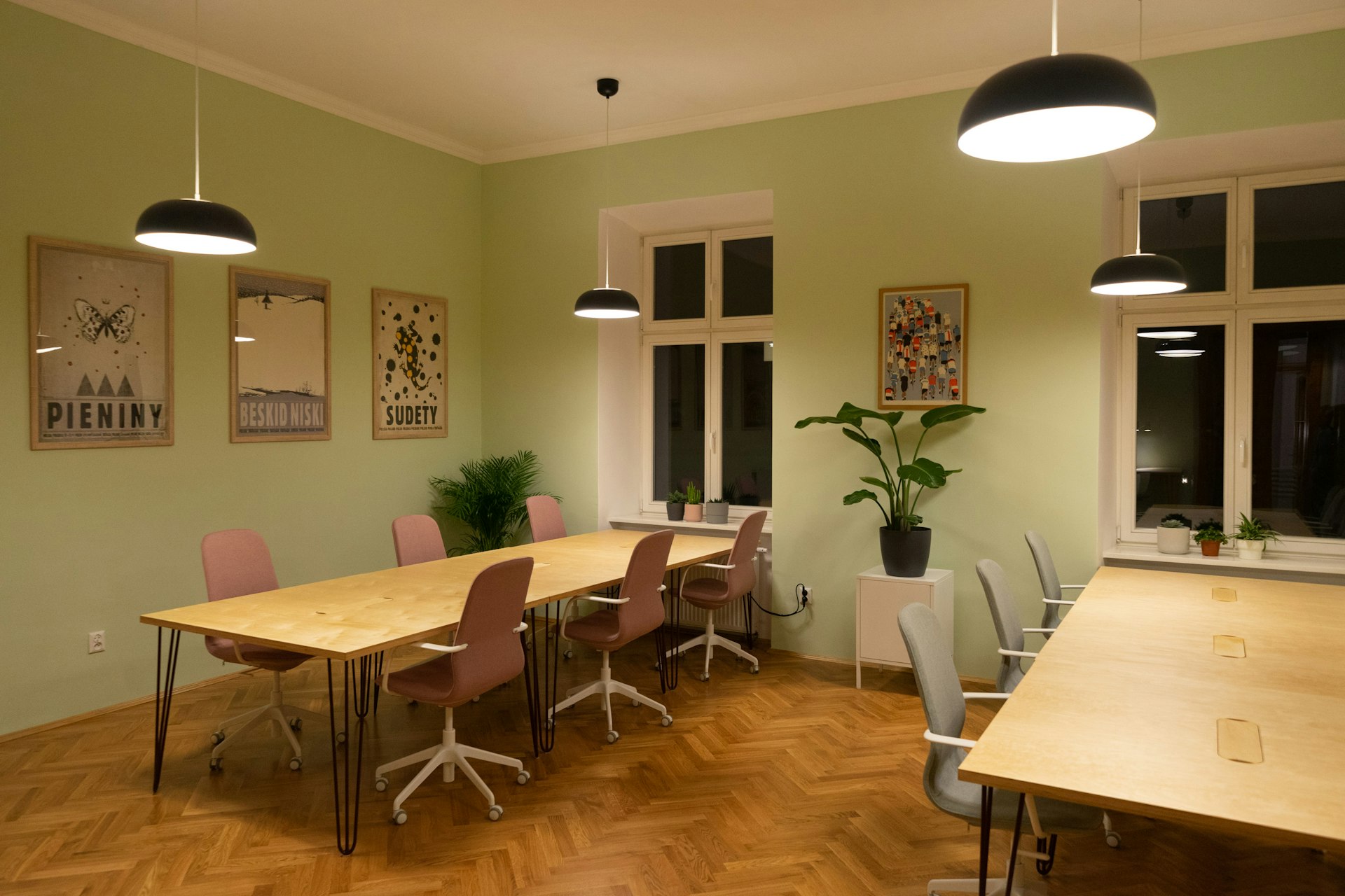 brown wooden table and chairs